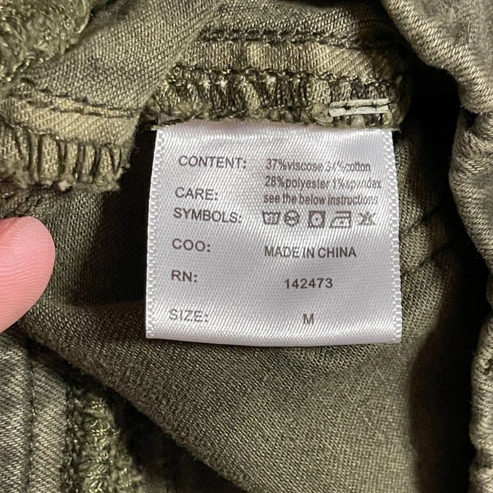 Graceβ& Lace Olive Green Cargo Jogger Pants - Size M - Picture 8 of 11